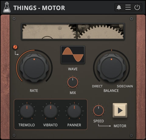 AudioThing「THINGS - MOTOR」の操作画面
