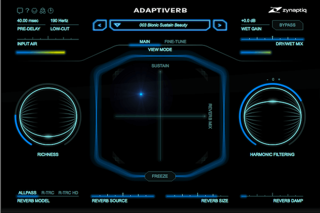 Adaptiverbの操作画面