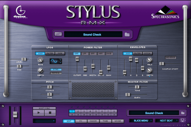 Spectrasonics「Stylus RMX」の操作画面