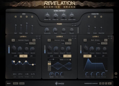 Sound Yeti「Revelation Scoring Grand」の操作画面