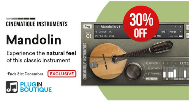 Cinematique Instruments社のマンドリン音源「Mandolin」セール