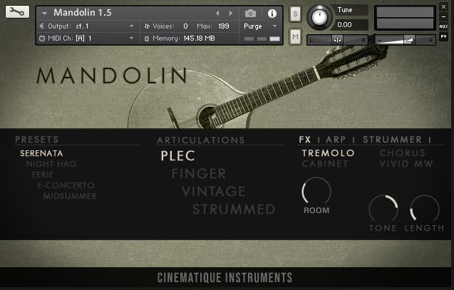 Mandolin v1.5」最新セール情報【Cinematique Instruments社の 