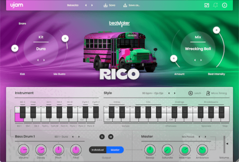 UJAM Beatmaker RICOのインターフェース画像
