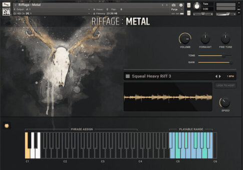 IMPACT SOUNDWORKS「RIFFAGE: METAL」の操作画面