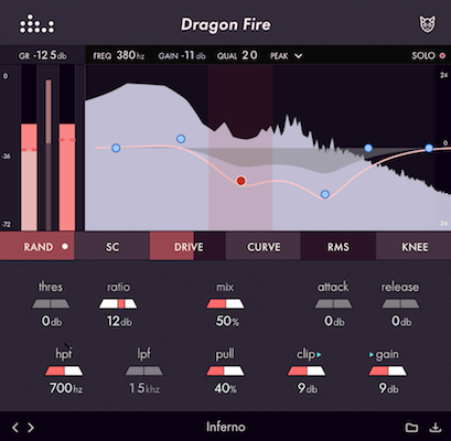 Denise Audio Dragon Fireのインターフェース