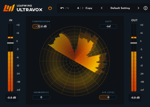 Leapwing Audio「ULTRAVOX」のインターフェース