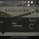 Cinematique Instruments社「Balalaika v2」の操作画面