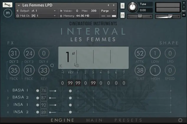 Interval - Les FemmesのUI