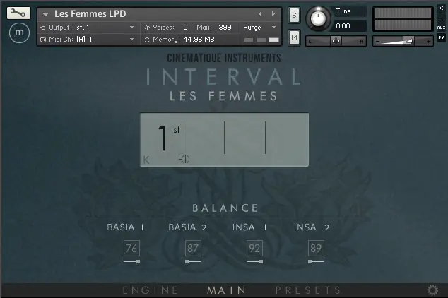 Interval - Les FemmesのUI