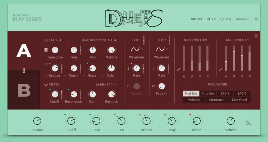 DUETSのサウンドエディターページ