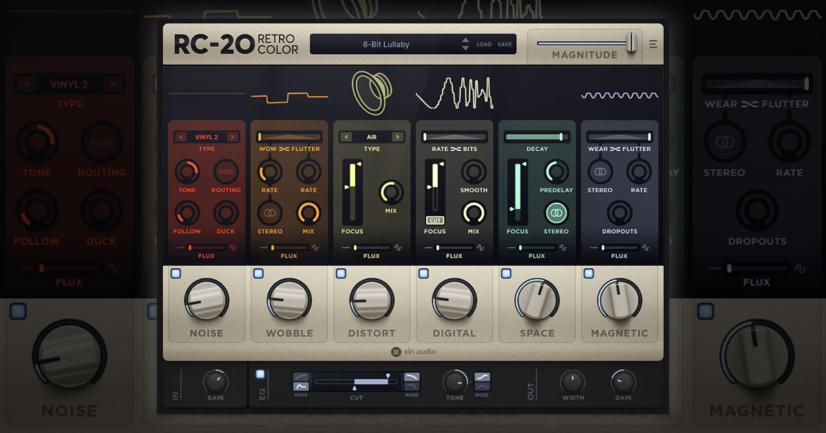 XLN Audio「RC-20 Retro Color」の操作画面