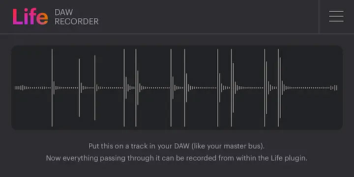 XLN Audio「Life」dawレコーダー機能