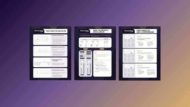 Mixing & Mastering Cheat Sheet Binder