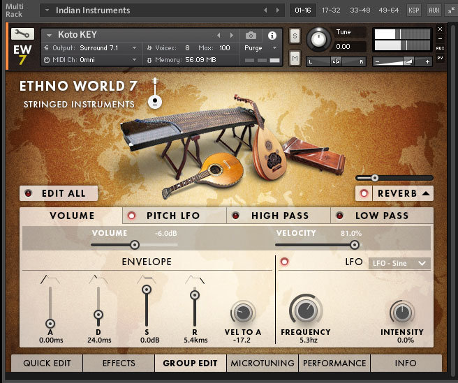 ETHNOWORLD7 グループエディット