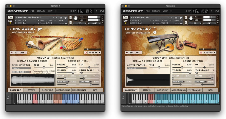 Ethno World7 Instruments
