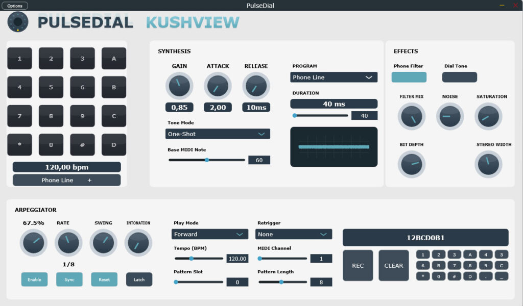 PulseDial DTMF Synthesizer